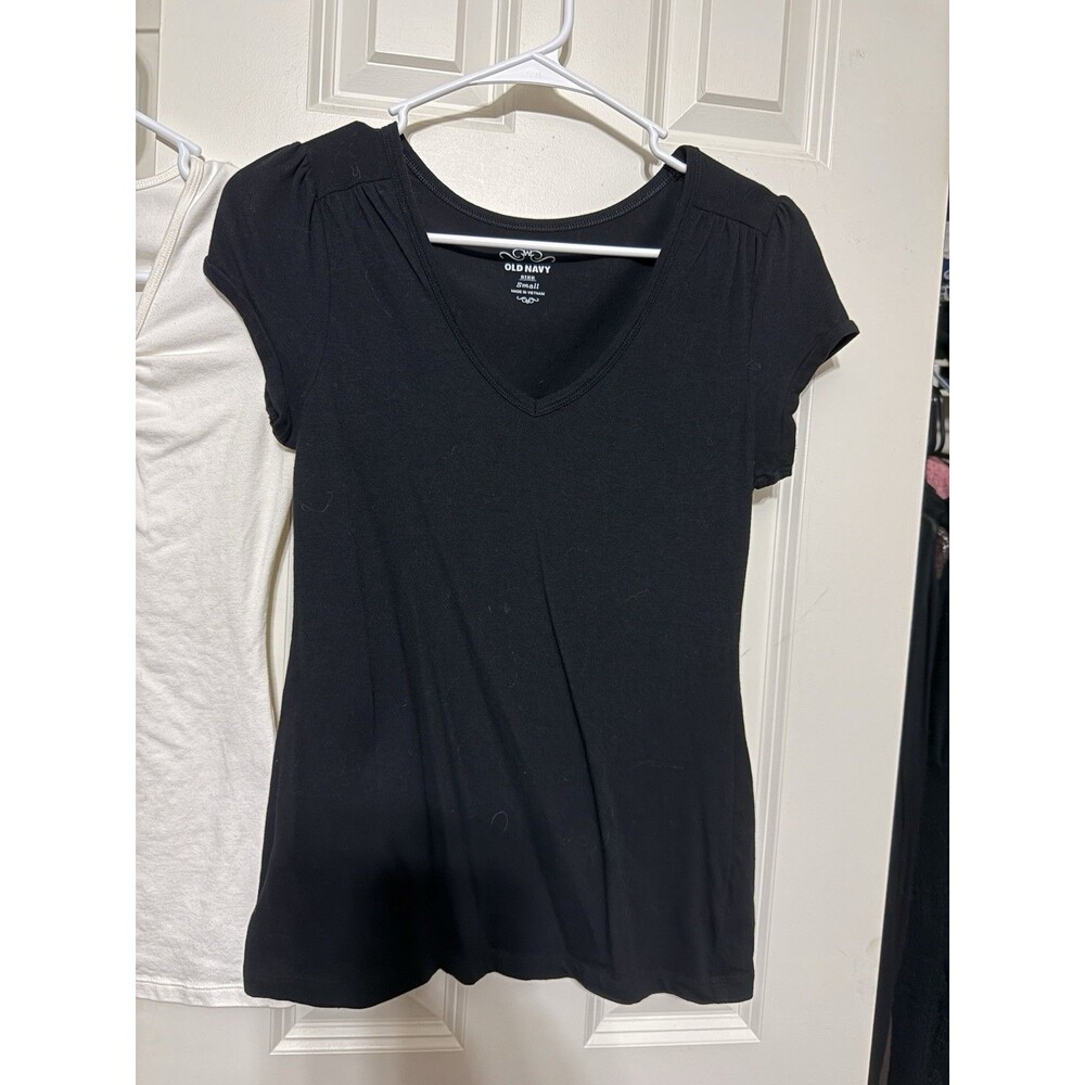 Y2K Express Old, Navy Vintage 1 Ivory 1 Black Lot Of 2, Size Small T Shirts Tops - Picture 4 of 6